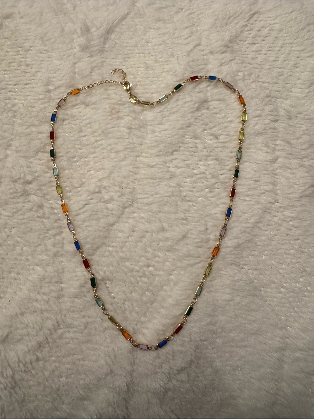 Lab Created, Multi-Colored Stones, 18kGold-Finish 17”-19”